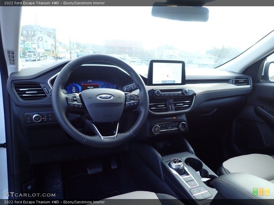 Ebony/Sandstone Interior Photo for the 2022 Ford Escape Titanium 4WD #143463434
