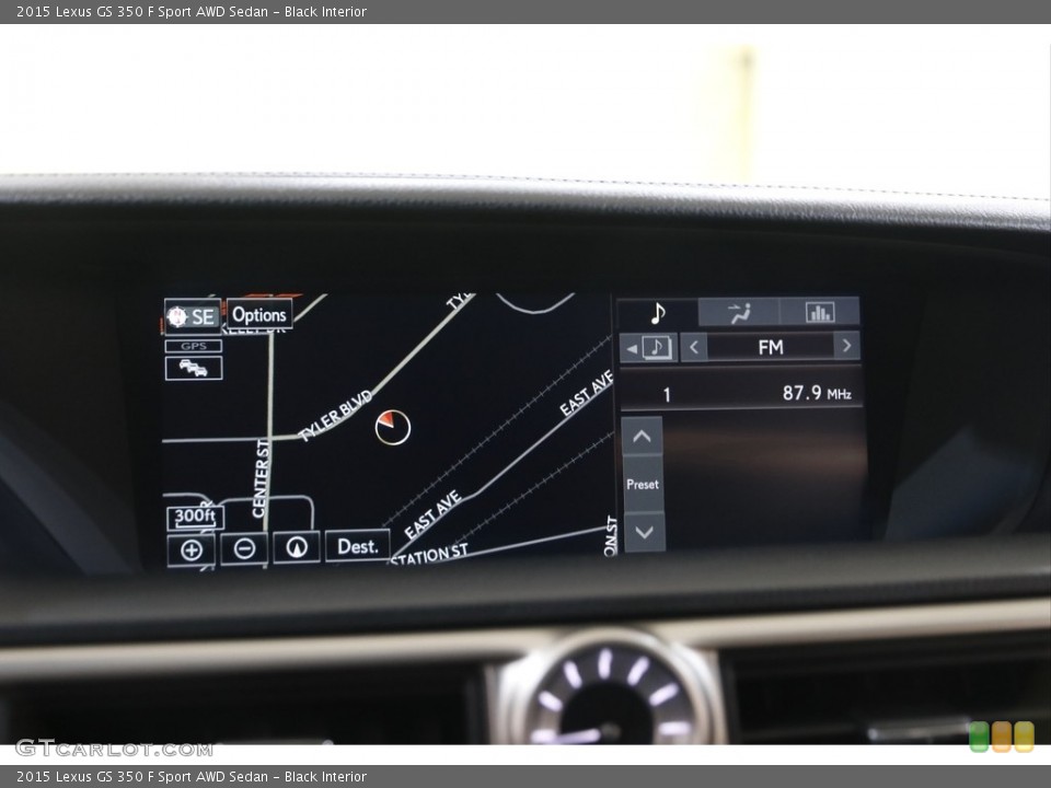 Black Interior Navigation for the 2015 Lexus GS 350 F Sport AWD Sedan #143464466