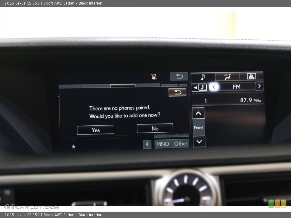 Black Interior Controls for the 2015 Lexus GS 350 F Sport AWD Sedan #143464484