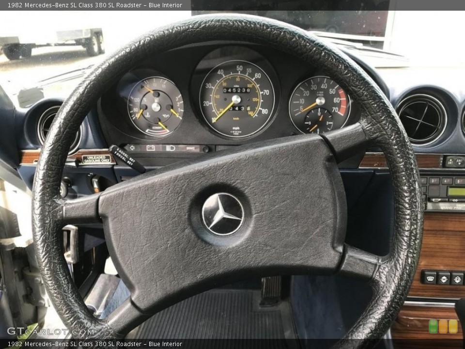 Blue Interior Steering Wheel for the 1982 Mercedes-Benz SL Class 380 SL Roadster #143465162