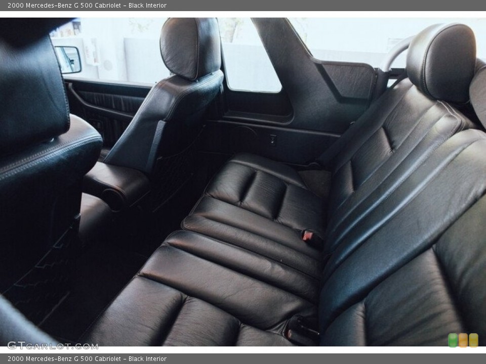 Black Interior Rear Seat for the 2000 Mercedes-Benz G 500 Cabriolet #143465741
