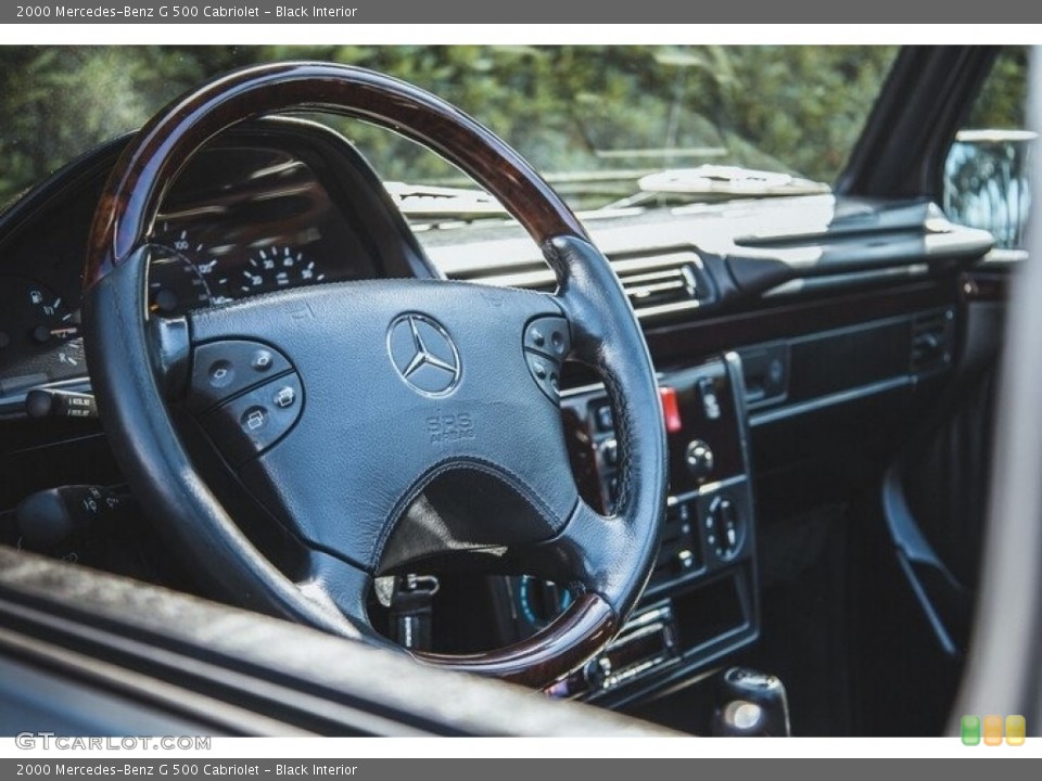 Black Interior Steering Wheel for the 2000 Mercedes-Benz G 500 Cabriolet #143465837
