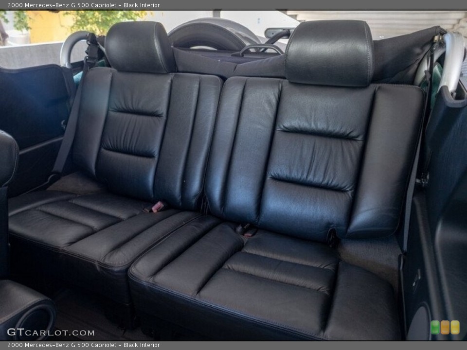 Black Interior Rear Seat for the 2000 Mercedes-Benz G 500 Cabriolet #143466094