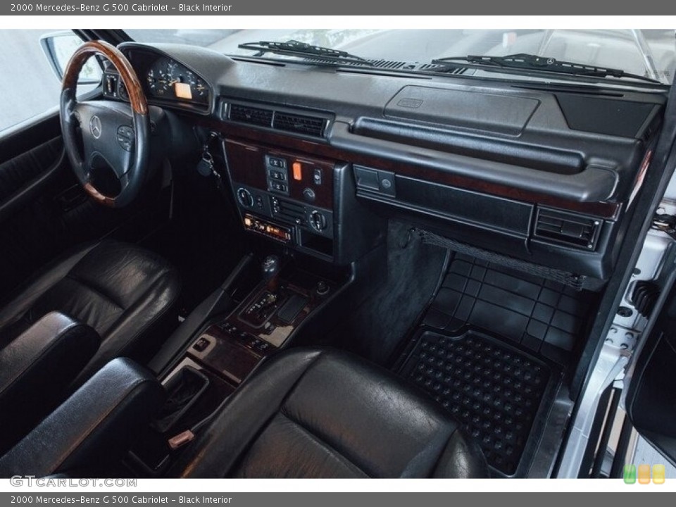 Black Interior Dashboard for the 2000 Mercedes-Benz G 500 Cabriolet #143466176