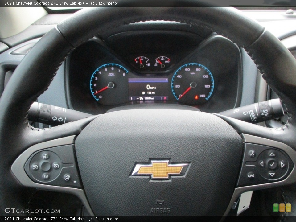 Jet Black Interior Steering Wheel for the 2021 Chevrolet Colorado Z71 Crew Cab 4x4 #143466393