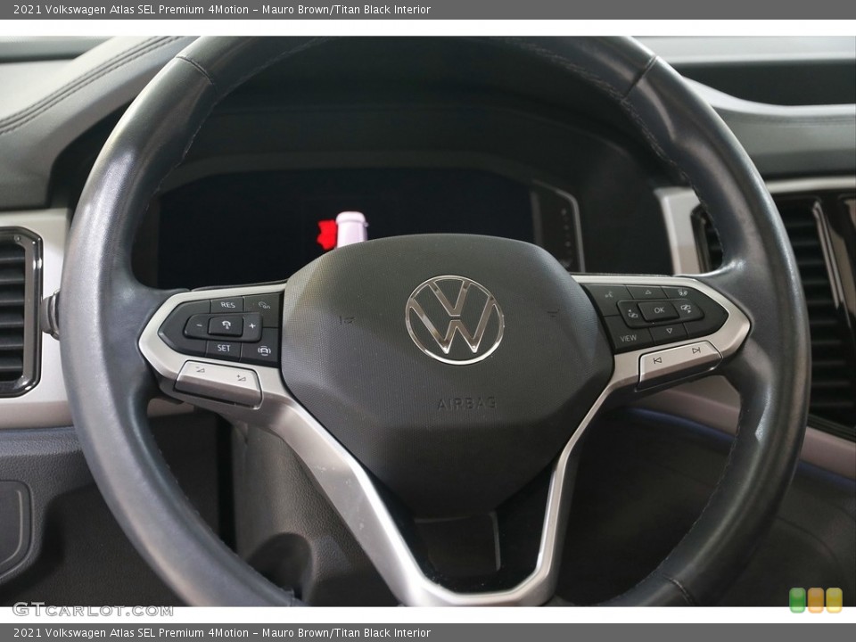 Mauro Brown/Titan Black Interior Steering Wheel for the 2021 Volkswagen Atlas SEL Premium 4Motion #143466674