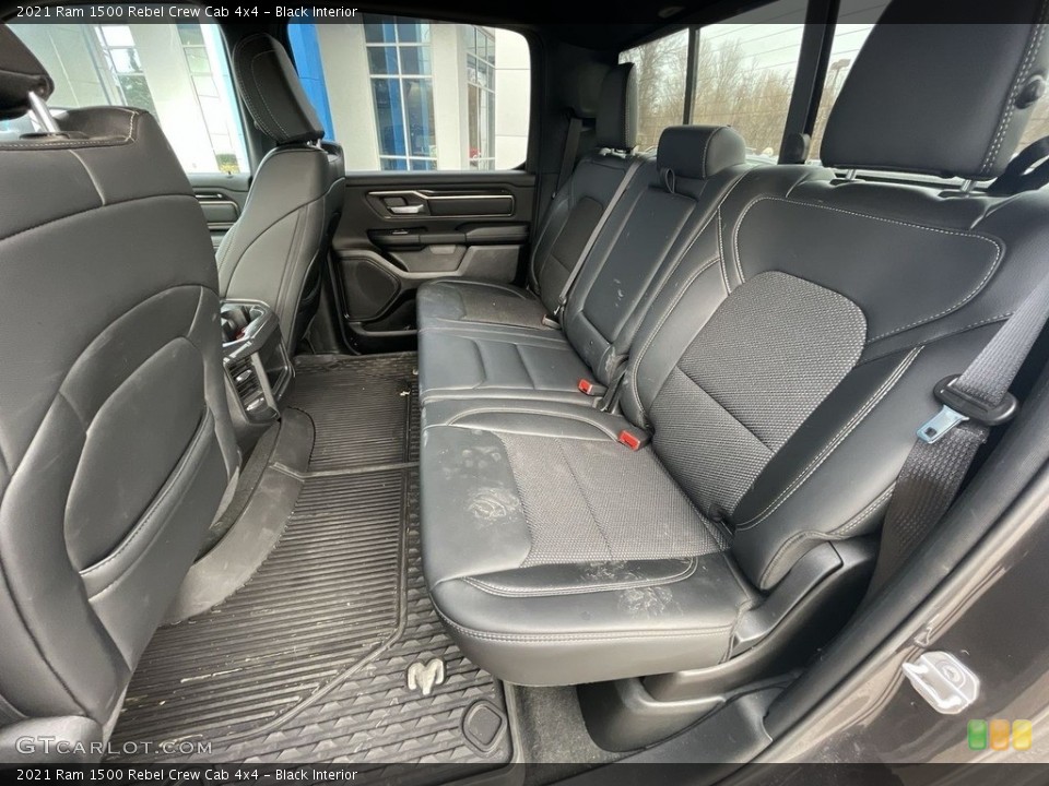 Black Interior Rear Seat for the 2021 Ram 1500 Rebel Crew Cab 4x4 #143466923