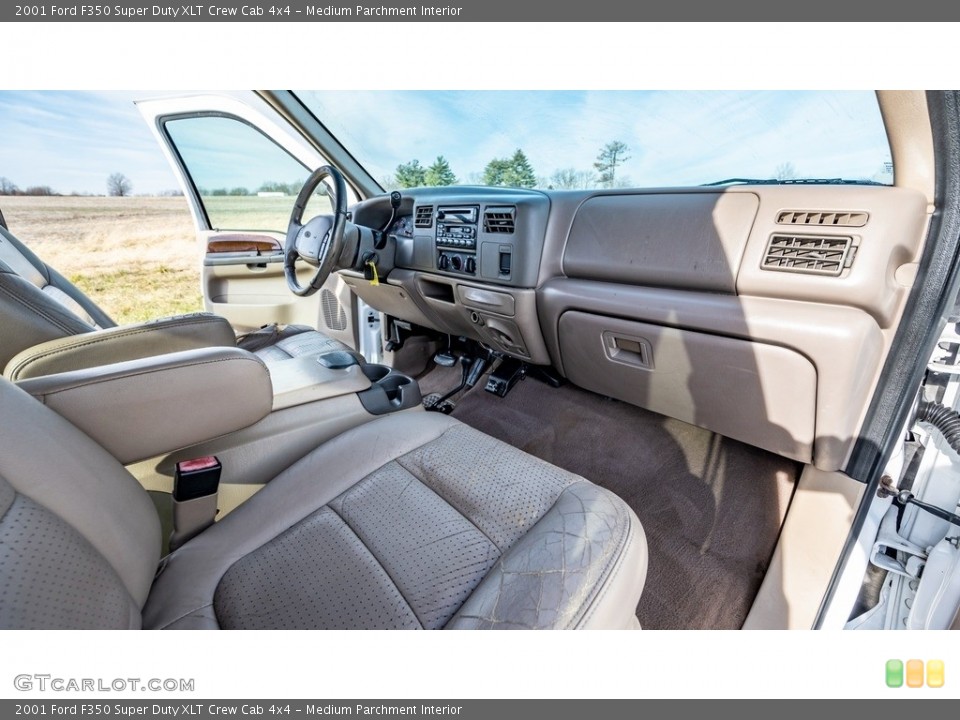 Medium Parchment Interior Front Seat for the 2001 Ford F350 Super Duty XLT Crew Cab 4x4 #143475926