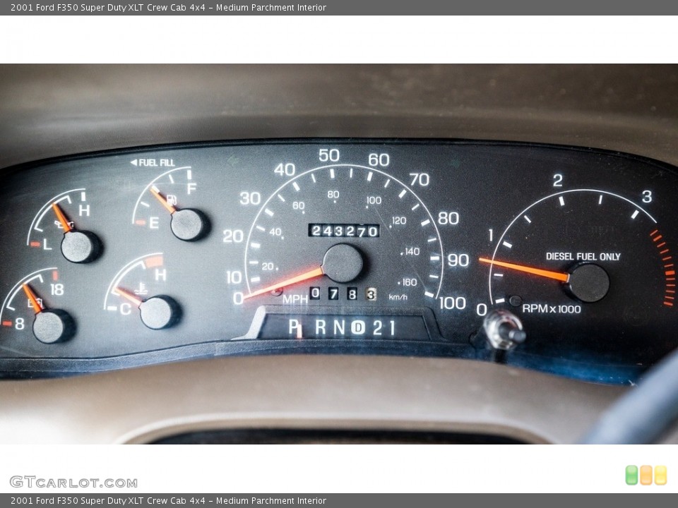 Medium Parchment Interior Gauges for the 2001 Ford F350 Super Duty XLT Crew Cab 4x4 #143476070