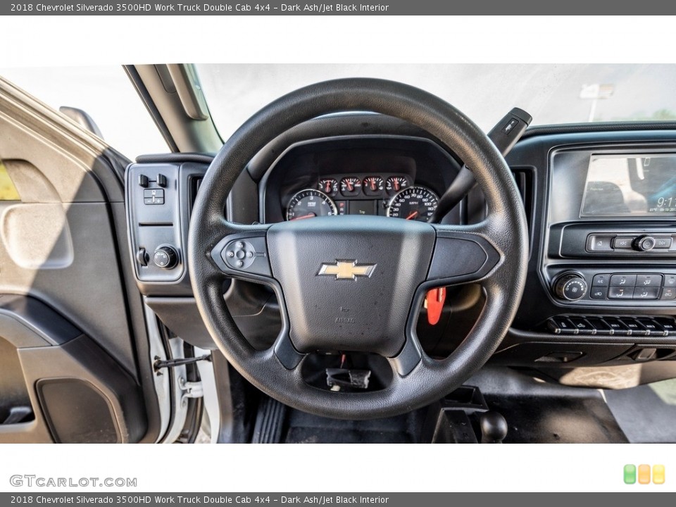 Dark Ash/Jet Black Interior Steering Wheel for the 2018 Chevrolet Silverado 3500HD Work Truck Double Cab 4x4 #143478347