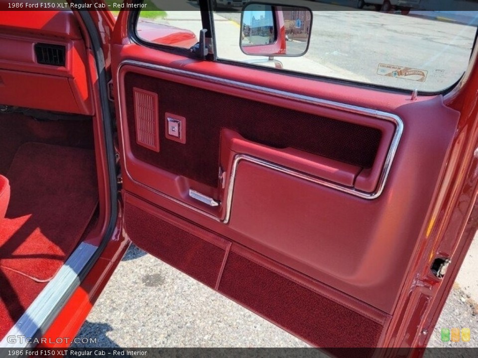 Red Interior Door Panel for the 1986 Ford F150 XLT Regular Cab #143478449