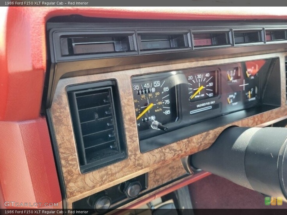 Red Interior Dashboard for the 1986 Ford F150 XLT Regular Cab #143478647
