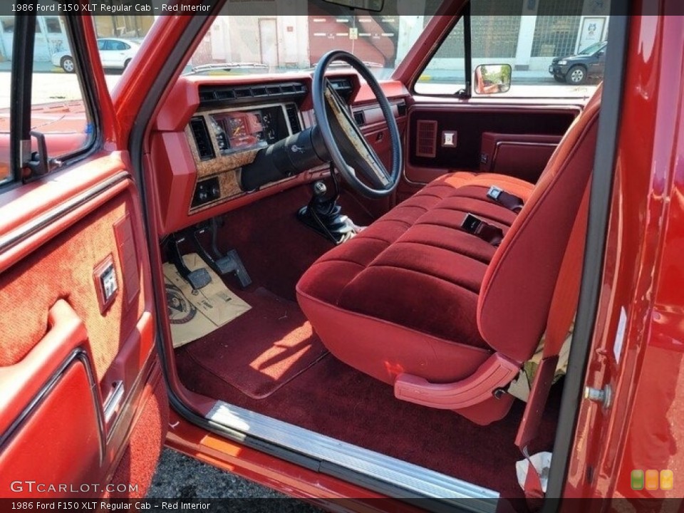 Red 1986 Ford F150 Interiors