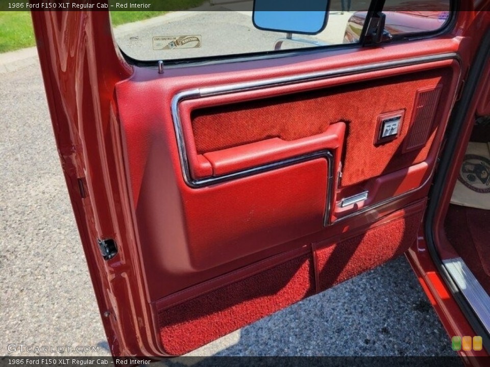 Red Interior Door Panel for the 1986 Ford F150 XLT Regular Cab #143478680