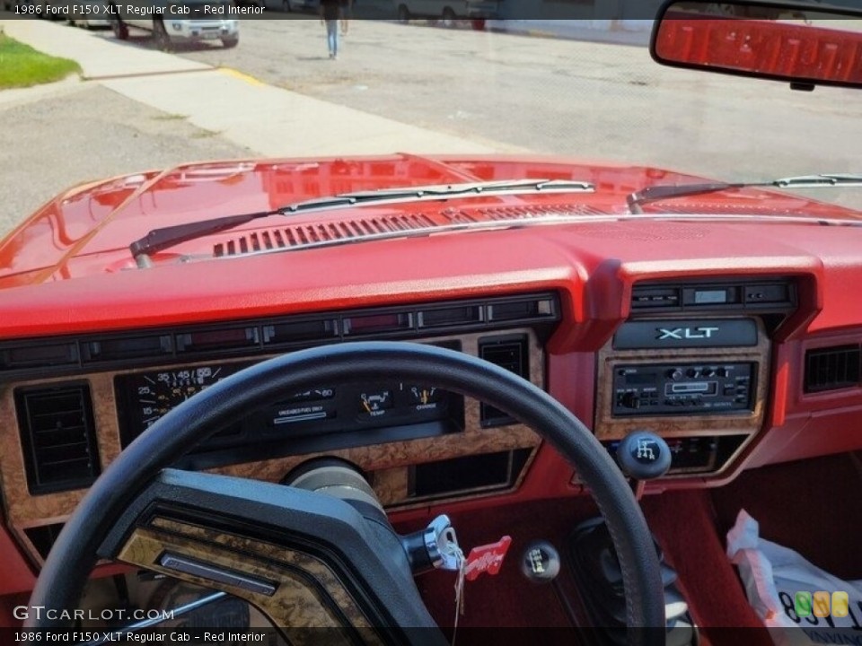 Red Interior Dashboard for the 1986 Ford F150 XLT Regular Cab #143478689