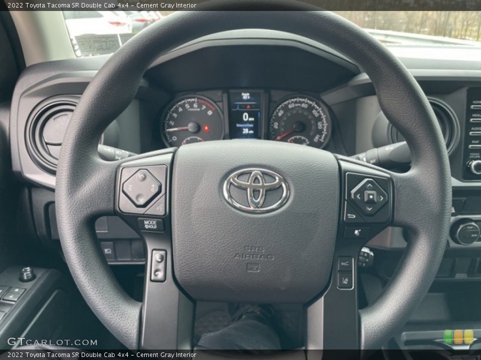 Cement Gray Interior Steering Wheel for the 2022 Toyota Tacoma SR Double Cab 4x4 #143480019
