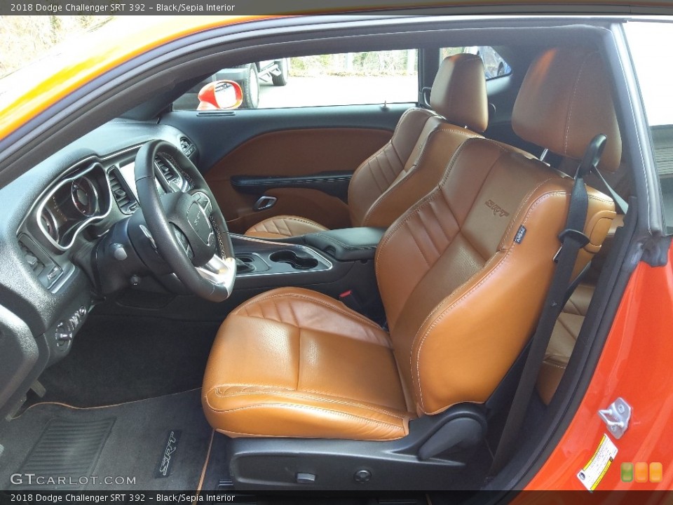 Black/Sepia Interior Photo for the 2018 Dodge Challenger SRT 392 #143480034