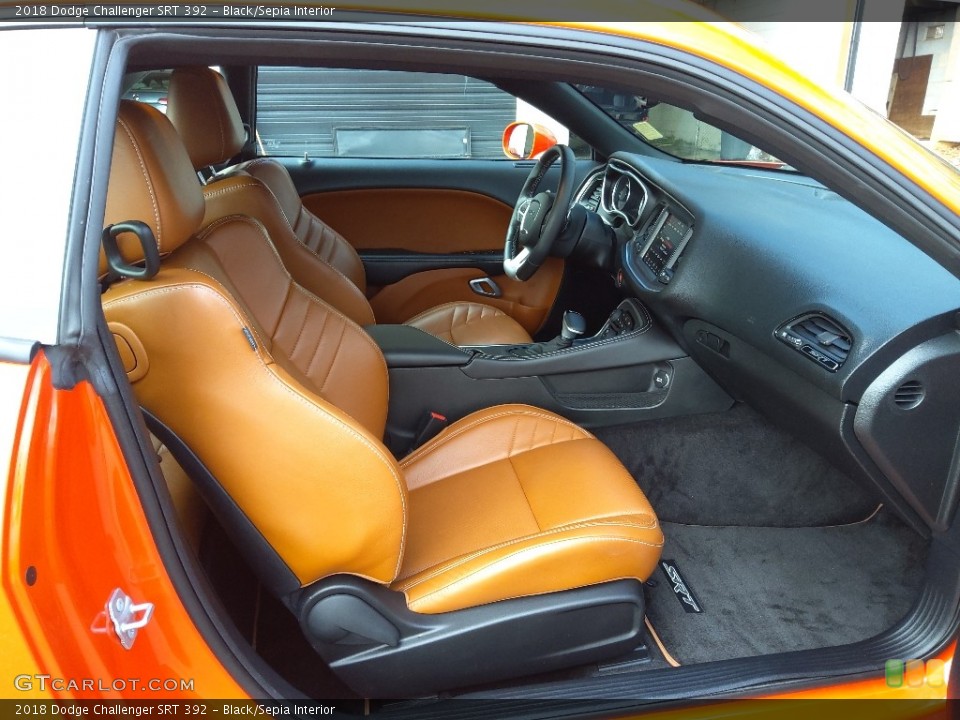 Black/Sepia Interior Front Seat for the 2018 Dodge Challenger SRT 392 #143480193