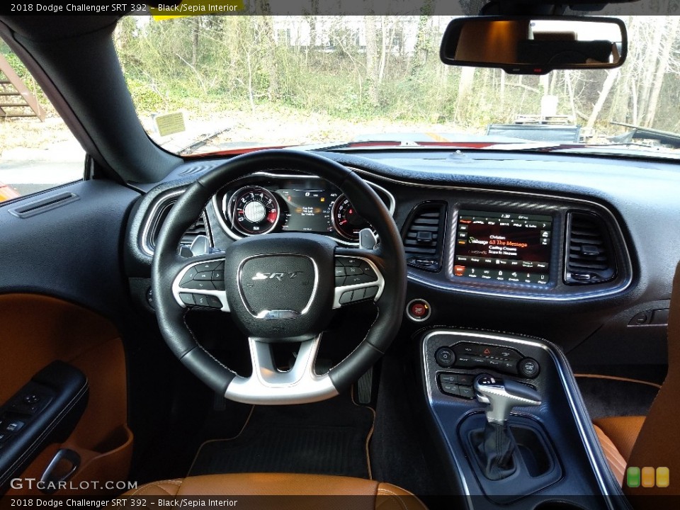 Black/Sepia Interior Dashboard for the 2018 Dodge Challenger SRT 392 #143480220