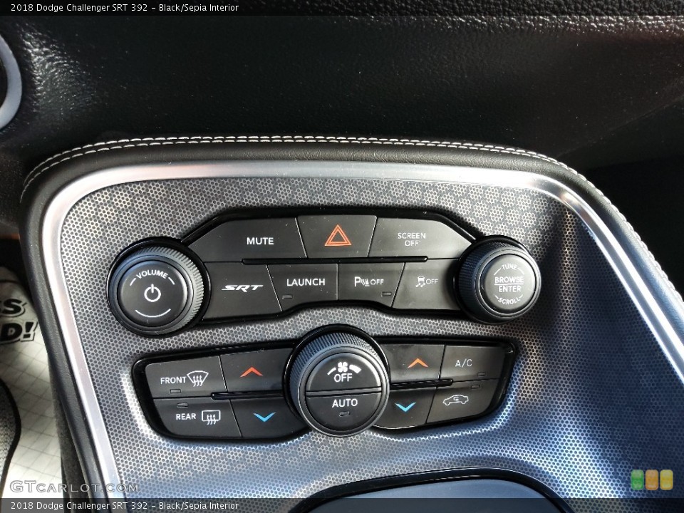 Black/Sepia Interior Controls for the 2018 Dodge Challenger SRT 392 #143480454