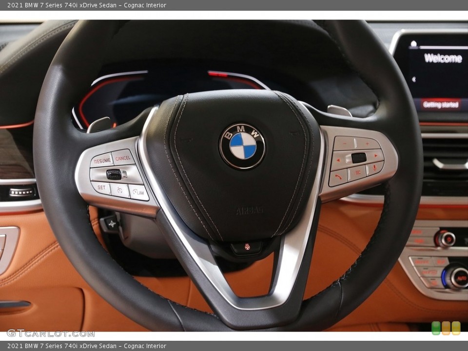 Cognac Interior Steering Wheel for the 2021 BMW 7 Series 740i xDrive Sedan #143480832