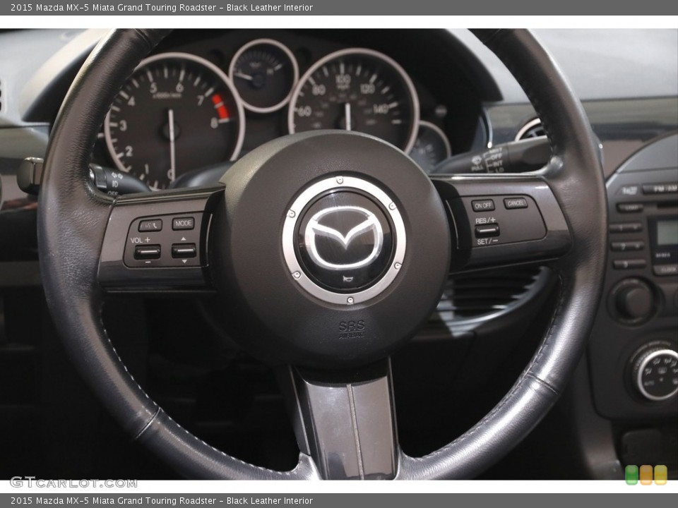 Black Leather Interior Steering Wheel for the 2015 Mazda MX-5 Miata Grand Touring Roadster #143481927