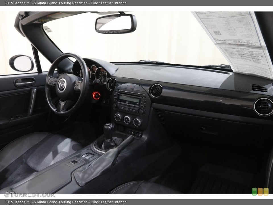 Black Leather Interior Dashboard for the 2015 Mazda MX-5 Miata Grand Touring Roadster #143482011