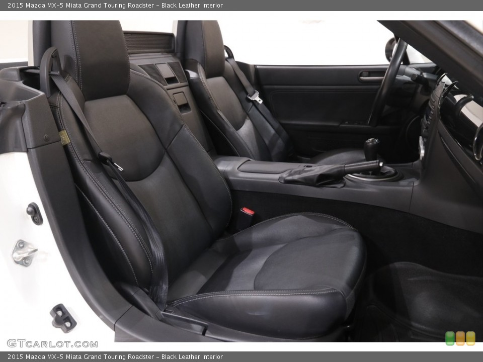 Black Leather Interior Front Seat for the 2015 Mazda MX-5 Miata Grand Touring Roadster #143482029