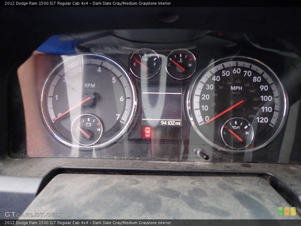 Dark Slate Gray/Medium Graystone Interior Gauges for the 2012 Dodge Ram 1500 SLT Regular Cab 4x4 #143486657