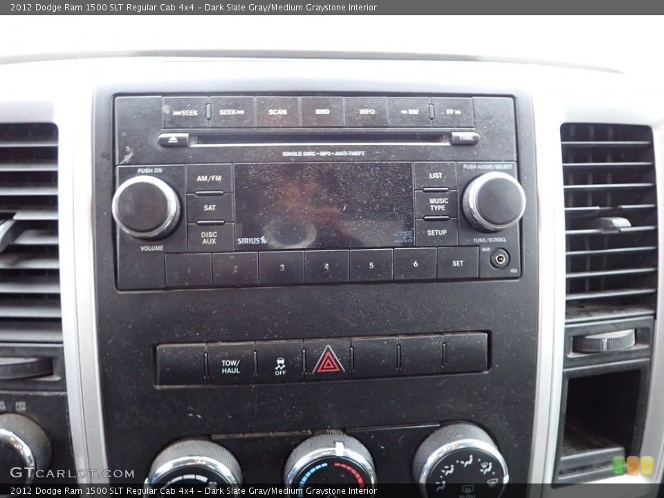 Dark Slate Gray/Medium Graystone Interior Controls for the 2012 Dodge Ram 1500 SLT Regular Cab 4x4 #143486683