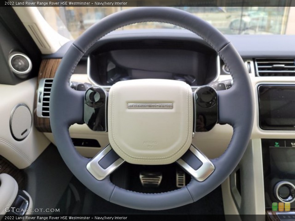 Navy/Ivory Interior Steering Wheel for the 2022 Land Rover Range Rover HSE Westminster #143487167