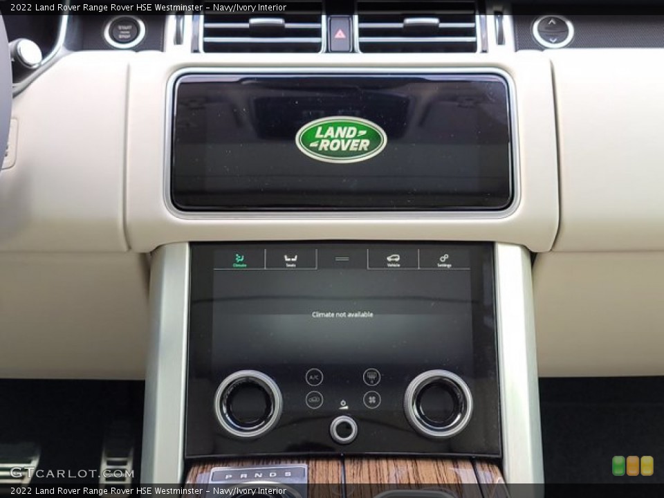 Navy/Ivory Interior Controls for the 2022 Land Rover Range Rover HSE Westminster #143487224