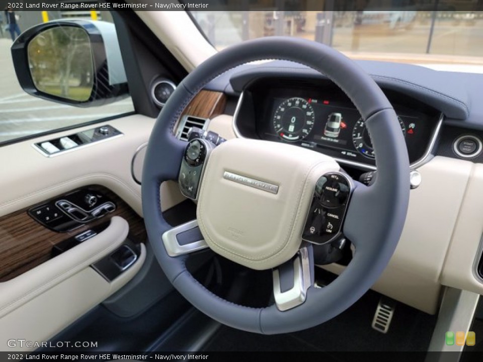 Navy/Ivory Interior Steering Wheel for the 2022 Land Rover Range Rover HSE Westminster #143487401