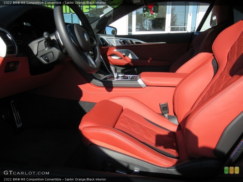 Sakhir Orange/Black Interior Front Seat for the 2022 BMW M8 Competition Convertible #143487878