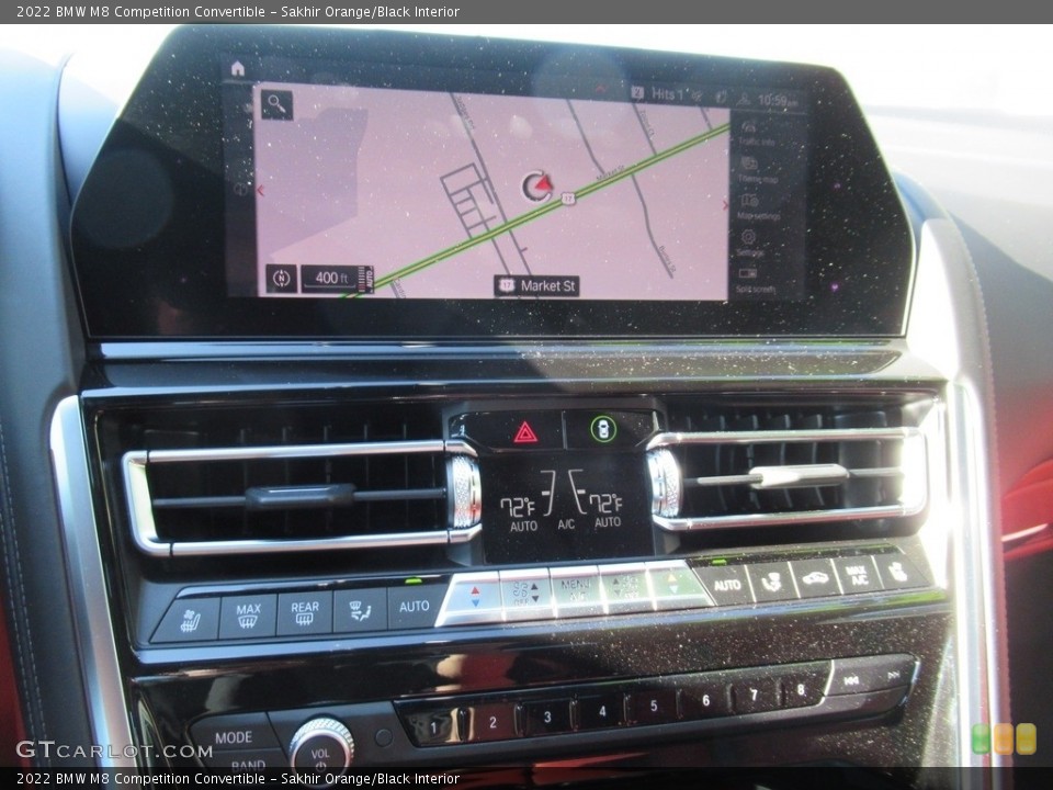 Sakhir Orange/Black Interior Navigation for the 2022 BMW M8 Competition Convertible #143488004