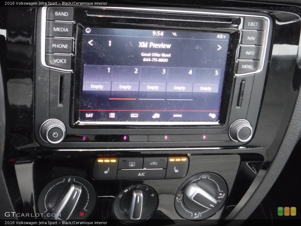Black/Ceramique Interior Controls for the 2016 Volkswagen Jetta Sport #143489798