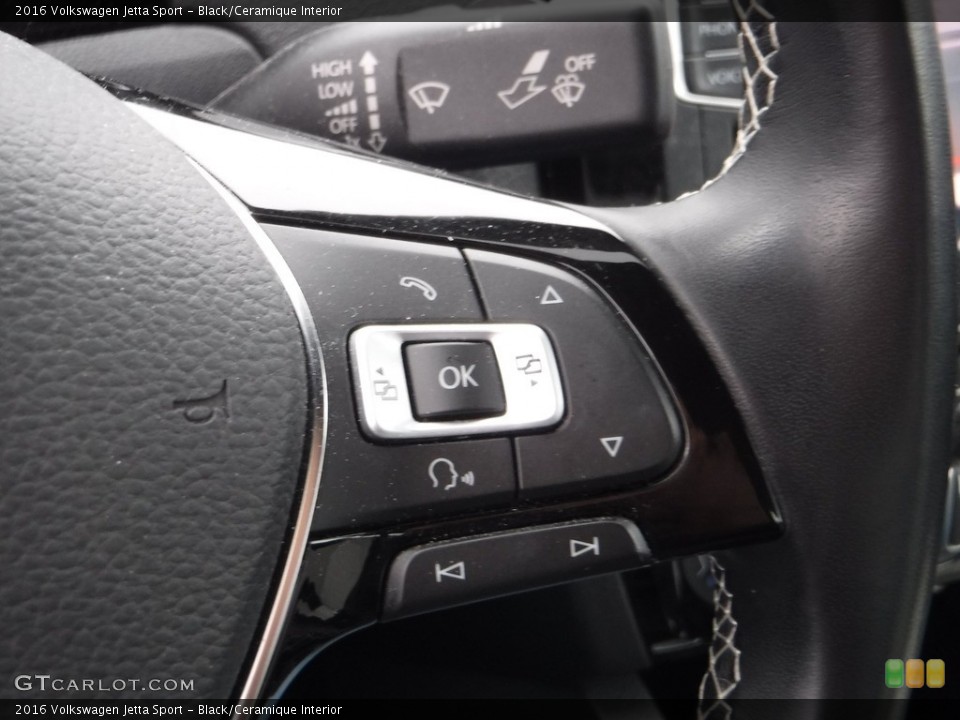 Black/Ceramique Interior Steering Wheel for the 2016 Volkswagen Jetta Sport #143489882