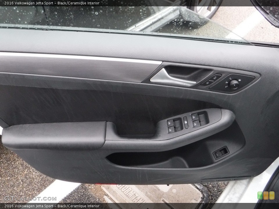 Black/Ceramique Interior Door Panel for the 2016 Volkswagen Jetta Sport #143490022