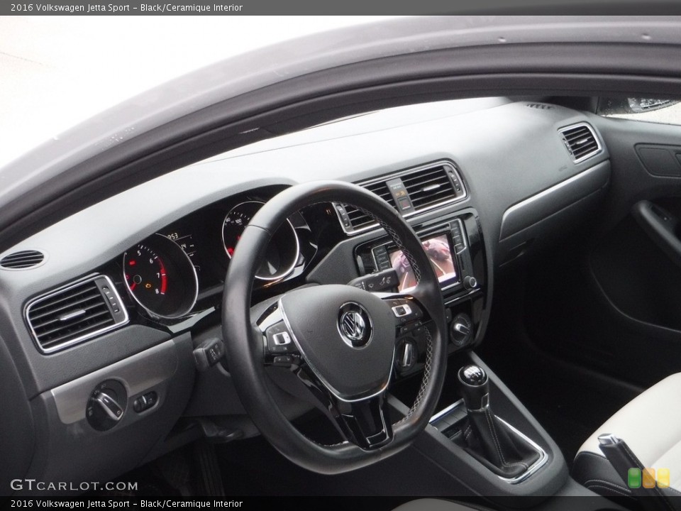 Black/Ceramique Interior Dashboard for the 2016 Volkswagen Jetta Sport #143490038