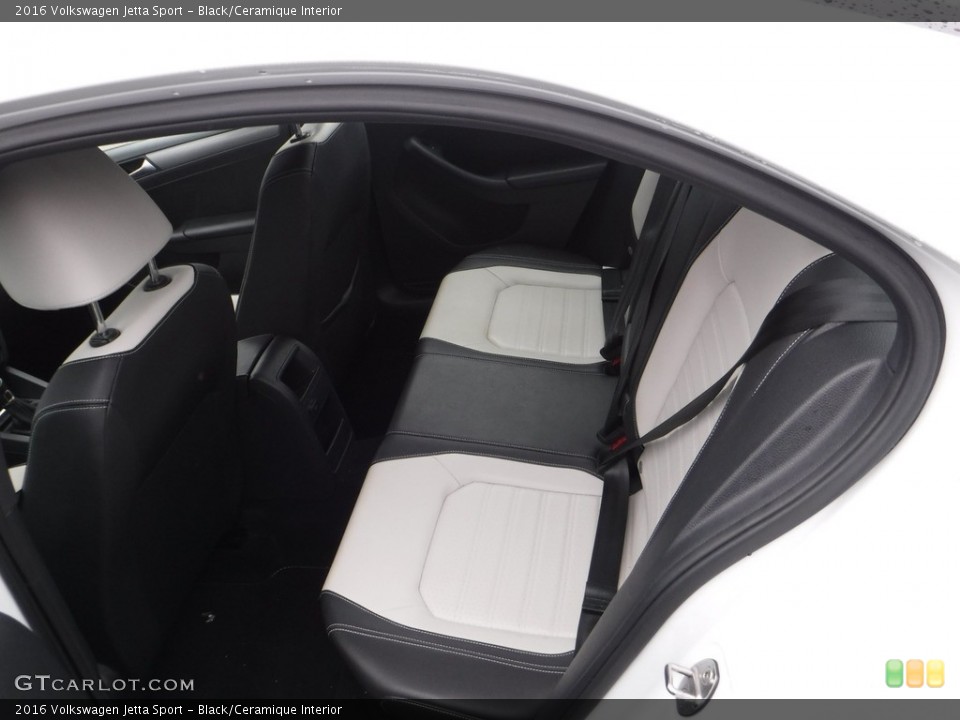 Black/Ceramique Interior Rear Seat for the 2016 Volkswagen Jetta Sport #143490110