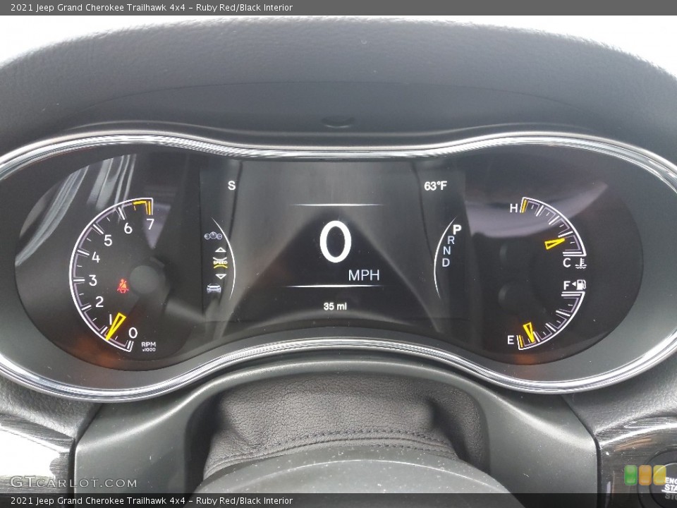 Ruby Red/Black Interior Gauges for the 2021 Jeep Grand Cherokee Trailhawk 4x4 #143492730