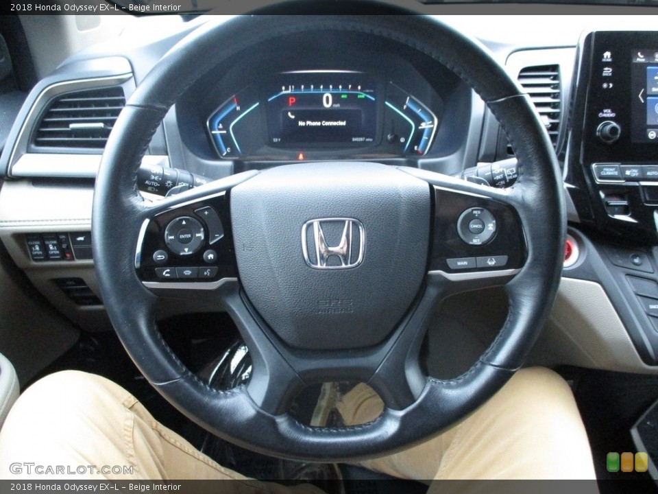 Beige Interior Steering Wheel for the 2018 Honda Odyssey EX-L #143495193
