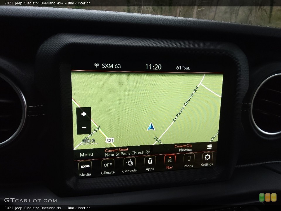 Black Interior Navigation for the 2021 Jeep Gladiator Overland 4x4 #143495691