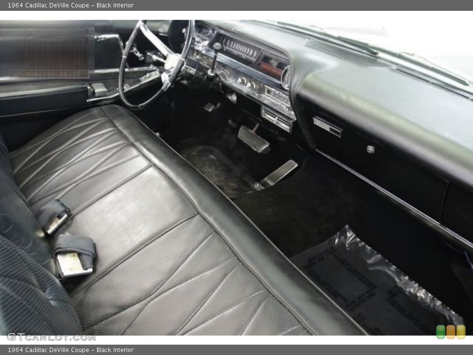 Black Interior Front Seat for the 1964 Cadillac DeVille Coupe #143495877