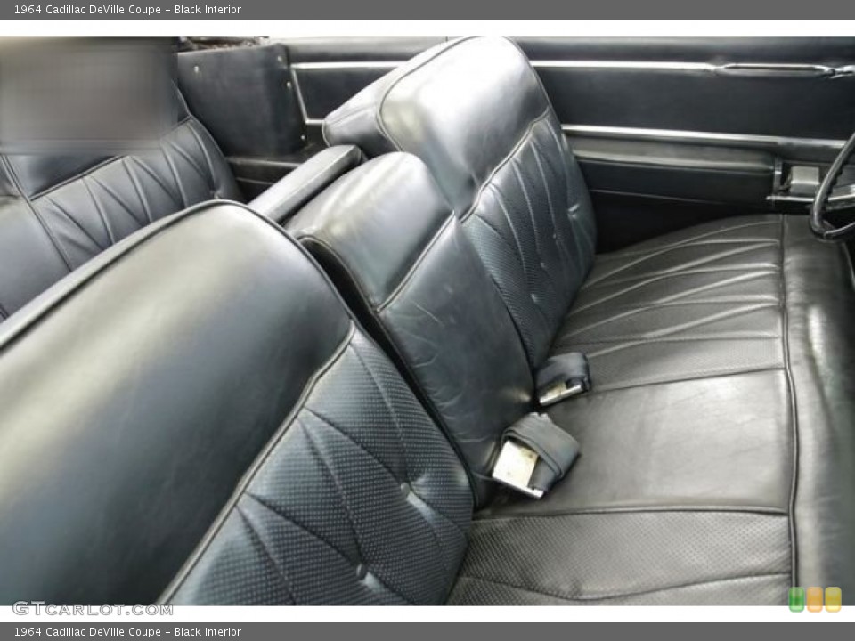 Black Interior Front Seat for the 1964 Cadillac DeVille Coupe #143496000