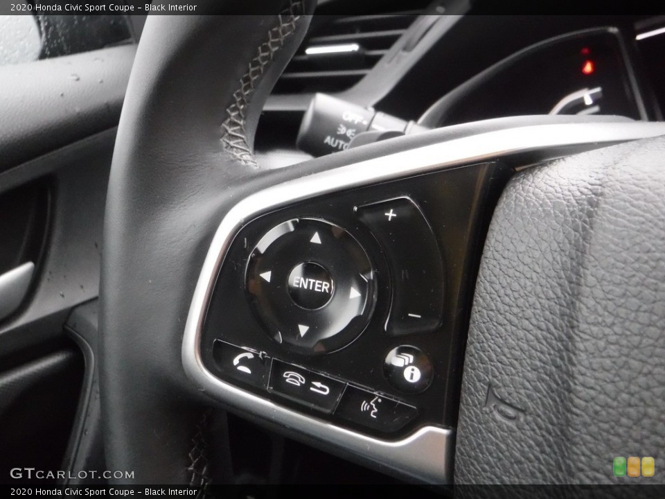 Black Interior Steering Wheel for the 2020 Honda Civic Sport Coupe #143497176
