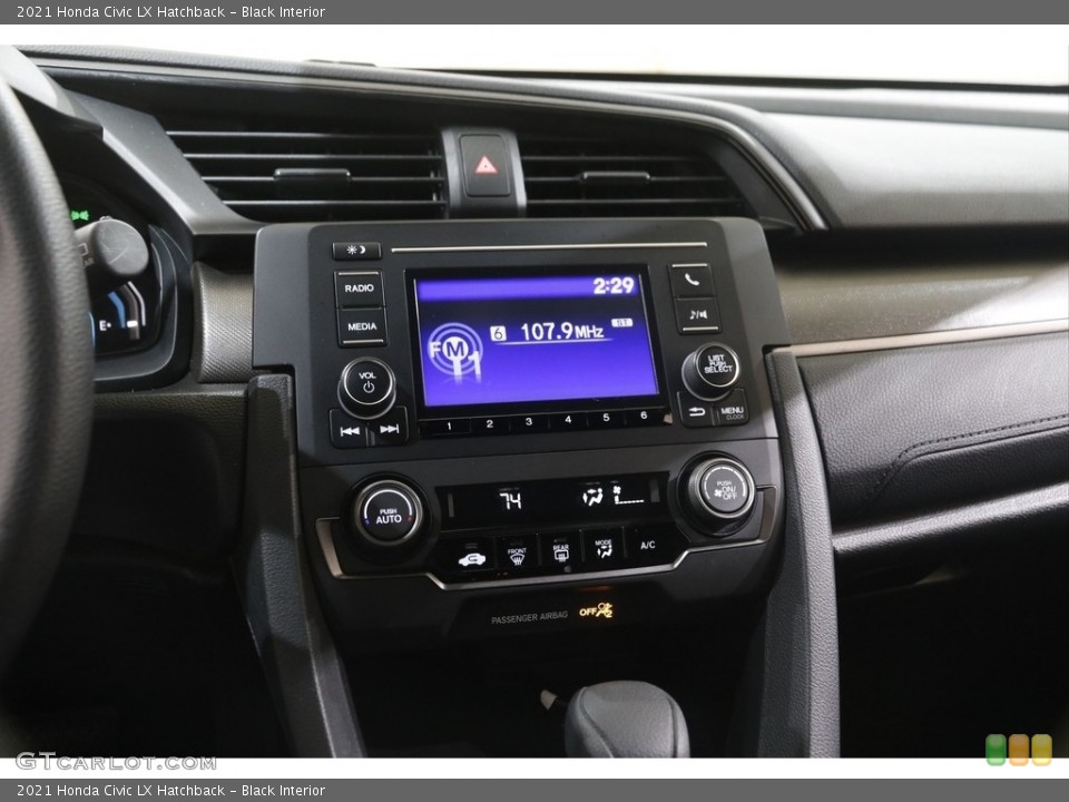 Black Interior Controls for the 2021 Honda Civic LX Hatchback #143498379