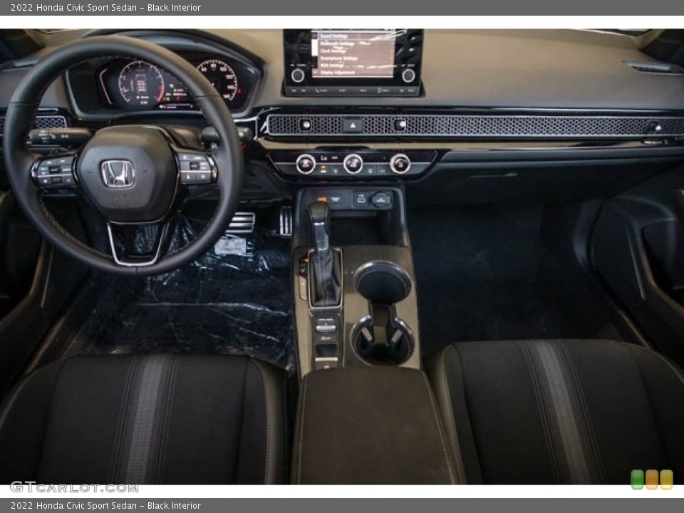 Black Interior Dashboard for the 2022 Honda Civic Sport Sedan #143499086