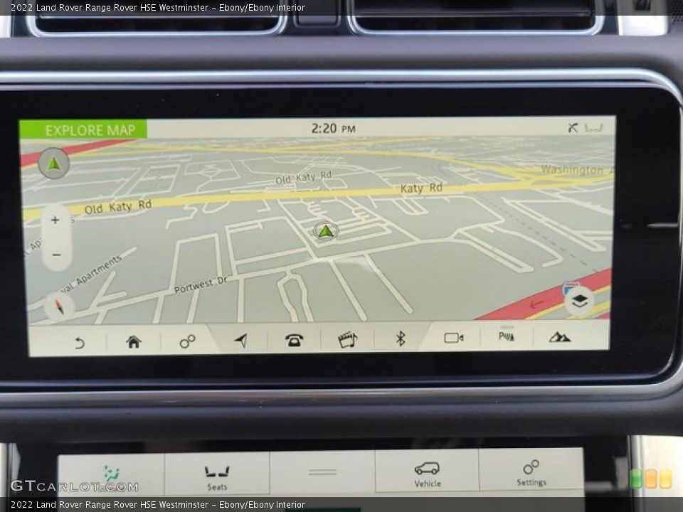 Ebony/Ebony Interior Navigation for the 2022 Land Rover Range Rover HSE Westminster #143500034
