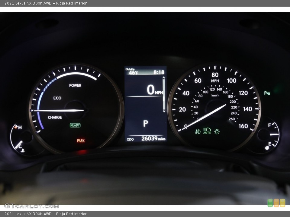 Rioja Red Interior Gauges for the 2021 Lexus NX 300h AWD #143500232